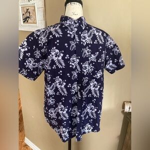 Hawaiian shirt Uzzi Amphibious  gear mens button down hawain shirt blue size M